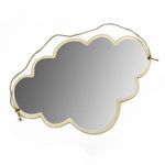 miroir nuage decoratif bois clair argent corde enfantine boheme chambre chevet dormir