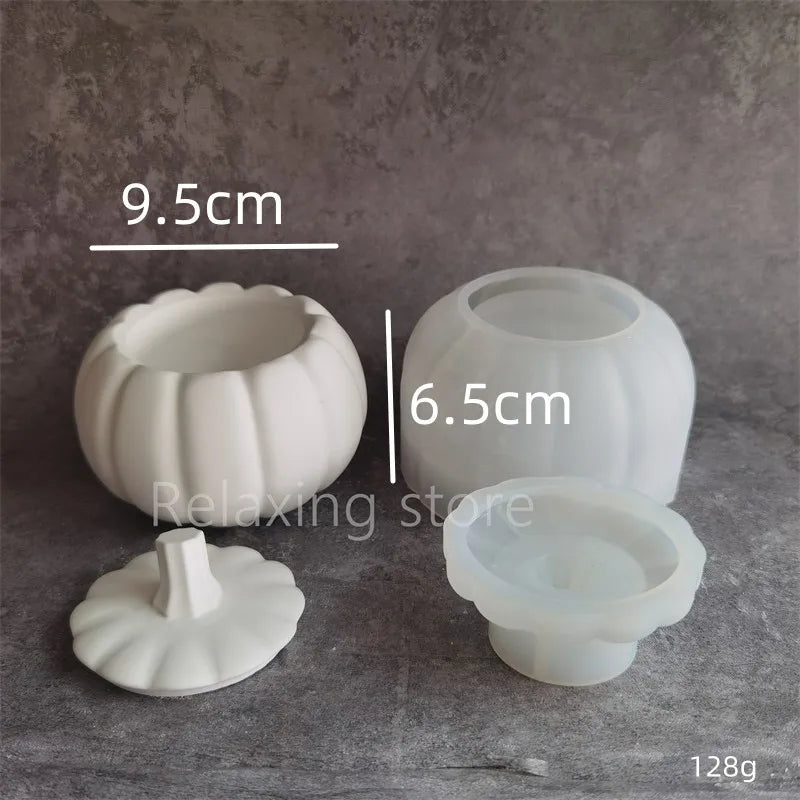 moulage silicone citrouille fruit vase deco maison automne pot couvercle floral minimaliste