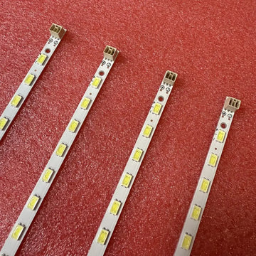 Ruban LED blanc points lumineux jaunes moderne clips fixation 50cm pièces ensemble