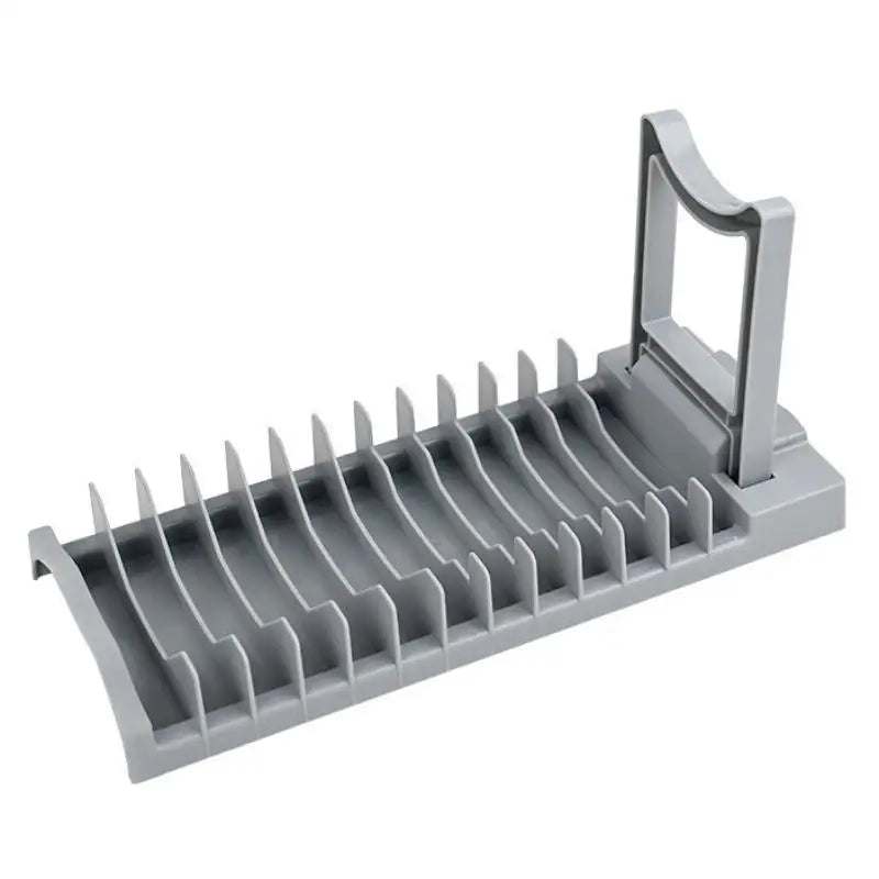 rack vaisselle moderne gris blanc motif géométrique assiettes bols