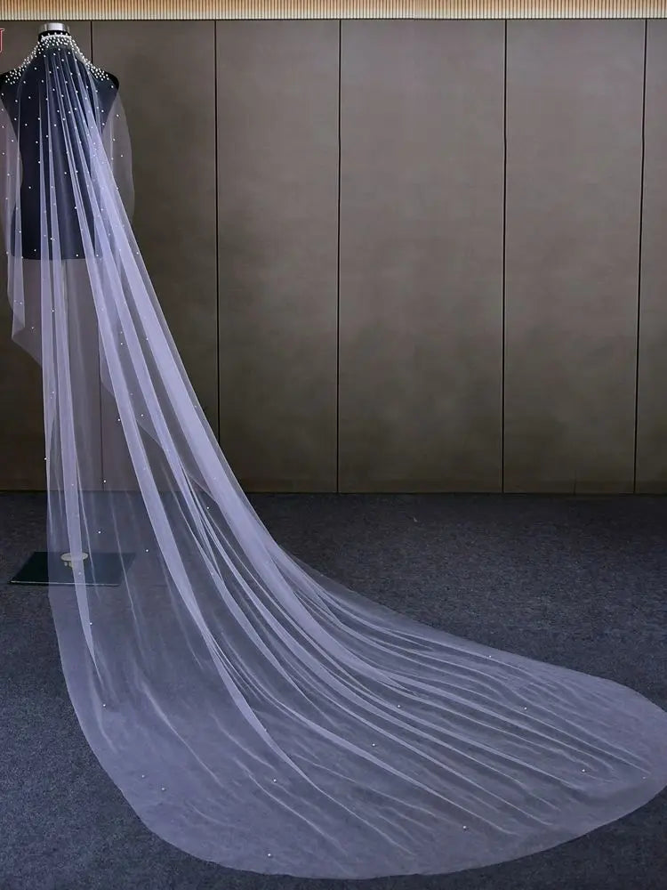 voile mariée femme blanc peigne simple classique transparent shoulder bridal veil