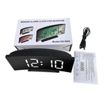 horloge numérique réveil LED affichage température face unique moderne noir mat table chevet