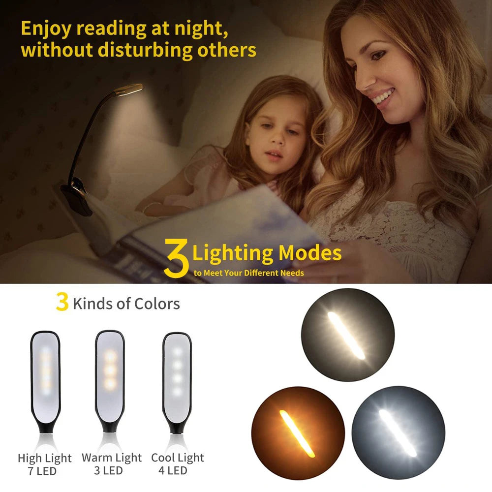 lampe lecture flexible rechargeable led noir pince moderne minimaliste cable usb chargeur