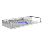 étagère murale moderne perforée argentée fixations vis incluses 20cm 30cm 40cm 50cm