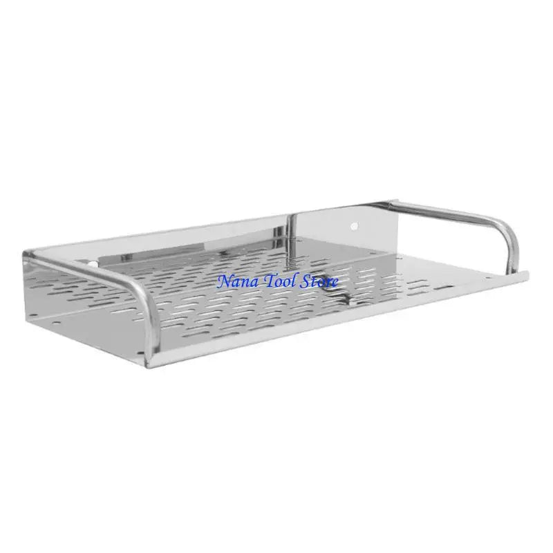 étagère murale moderne perforée argentée fixations vis incluses 20cm 30cm 40cm 50cm