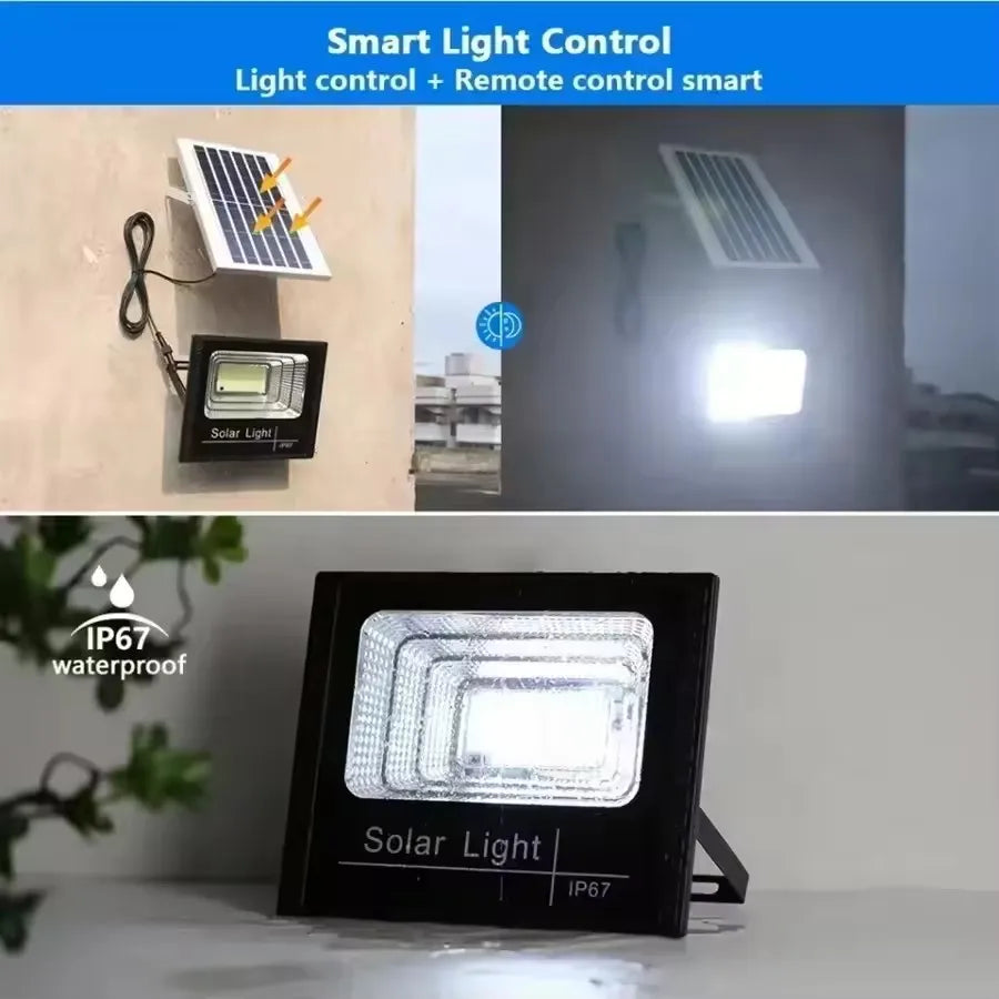 lampe solaire extérieure moderne noire blanche ip65 led 30w télécommande adhésif fixe