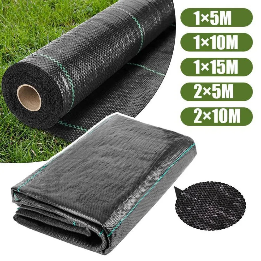 tapis désherbage tissé noir vert perméable anti herbes jardin serre 1x5m 1x10m 1x15m 2x5m
