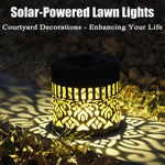 lampe solaire extérieure ip65 moderne mandala noir doré décoration murale festive led