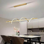 Suspension lumineuse moderne ornement ondulé or blanc noir moderne chambre salon
