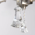 lustre pendentif nickel cristaux transparents classique baroque salon restaurant