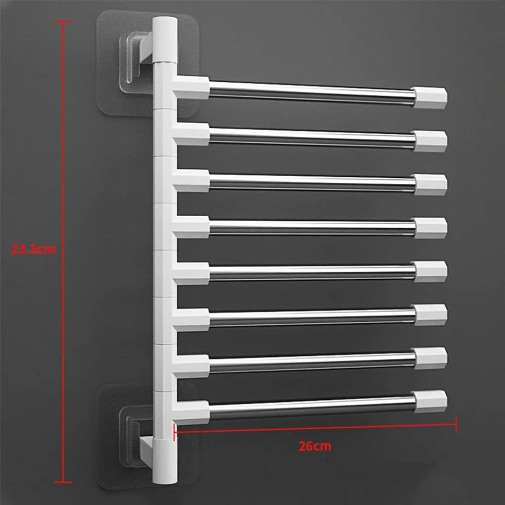 porte serviettes mural blanc barres métalliques adhésif minimaliste moderne bain pliable mobile