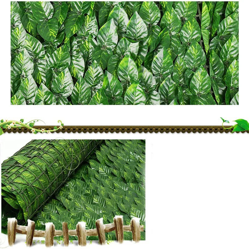 rideau végétal feuilles vert extérieur décoration jardin moderne opacitéextérieur accrochable