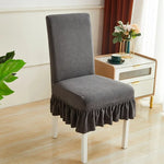 Housse chaise moderne rayées bleu gris vert élasthanne polyester amovible lavable