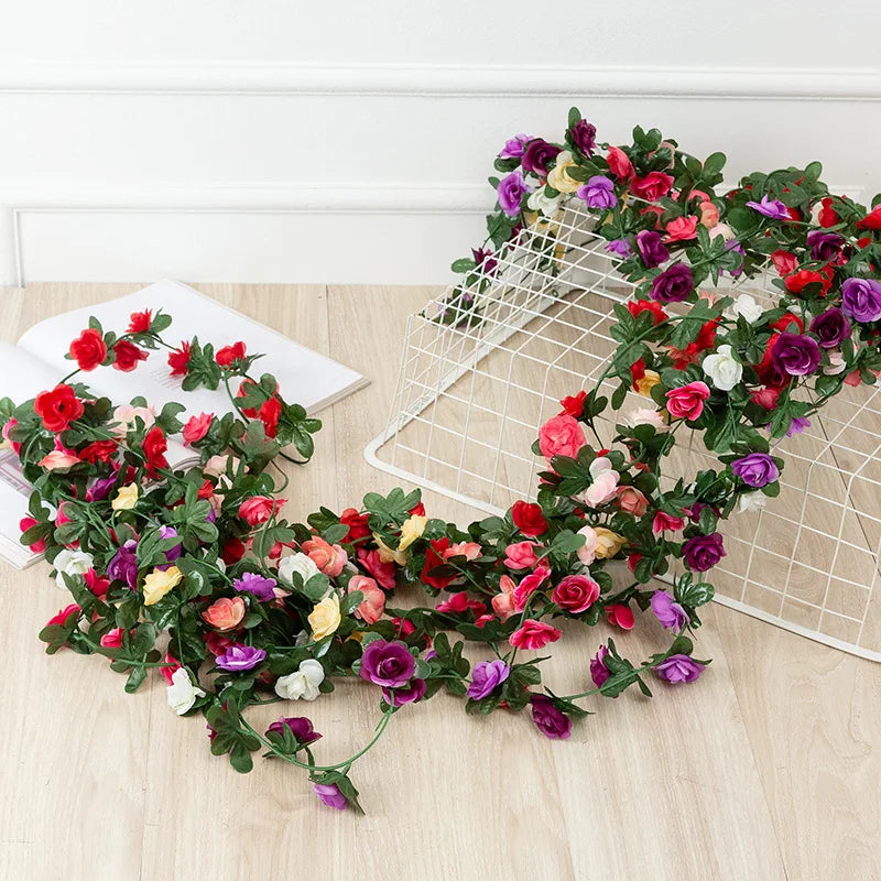 guirlande artificielle fleurs pivoine soie intérieur extérieur mariage décoration maison anniversaire fêtes