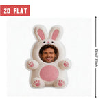 coussin personnalisable forme lapin blanc rose oreilles roses pattes roses sourire mignon moderne amovible