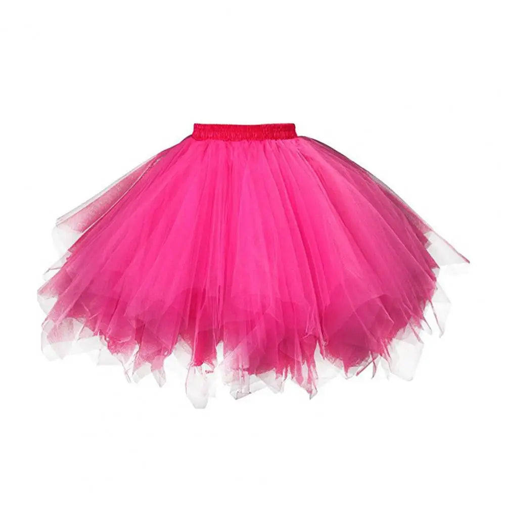 jupette tutu tulle femme classique élastique opaque mini blanc rose violet