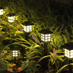 lampes solaires extérieures noires carreaux blancs moderne ip65 led jardin camping