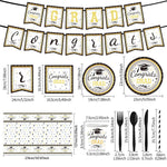 décoration fête diplômes guirlande congrats grad assiettes carton serviettes papier gobelets ballons roses