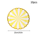 assiettes gobelets papier jetables motifs floraux fête anniversaire mariage décoration