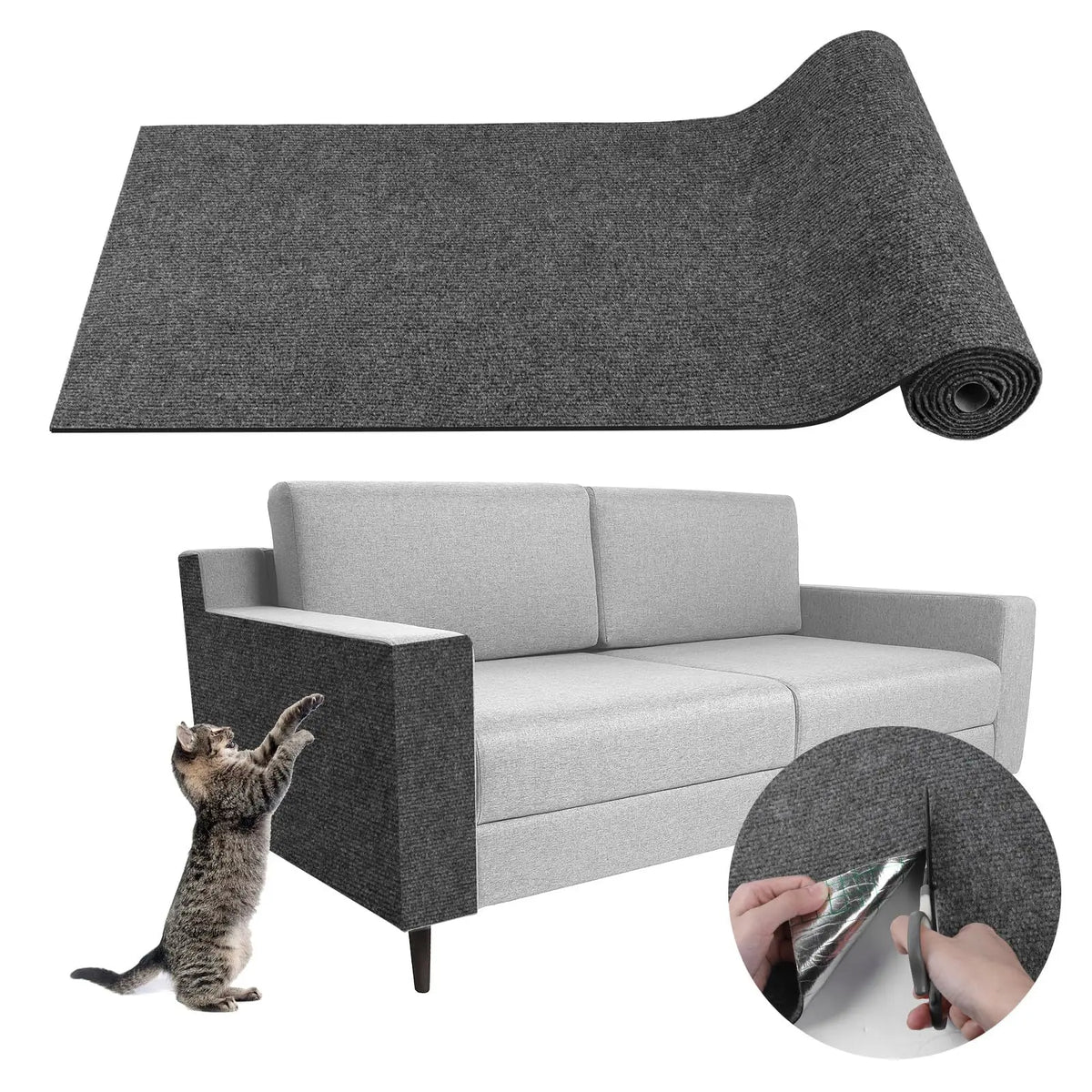 tapis anti griffures auto adhésif chat tapis amovible protection canapé découpable paws sharpen tissu