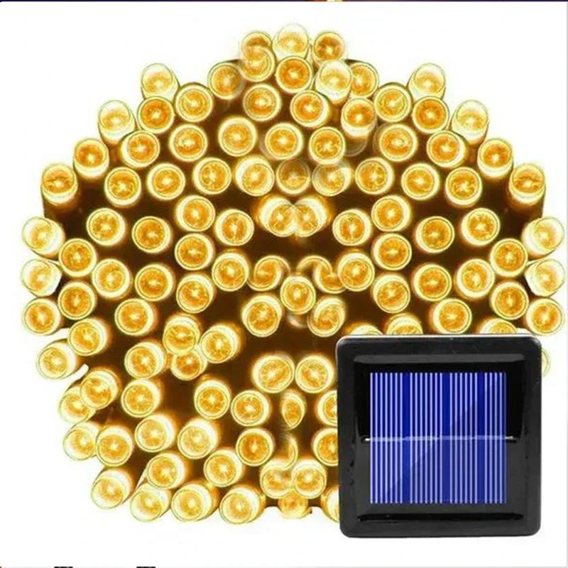 guirlande lumineuse solaire extérieure ip65 led multicolore décoration patio jardin fête