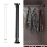 tige rideau télescopique acier noir blanc réglable sans perçage moderne douche séchoir linge
