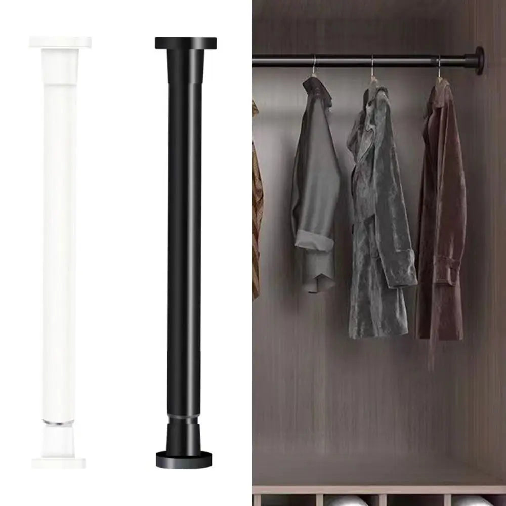 tige rideau télescopique acier noir blanc réglable sans perçage moderne douche séchoir linge