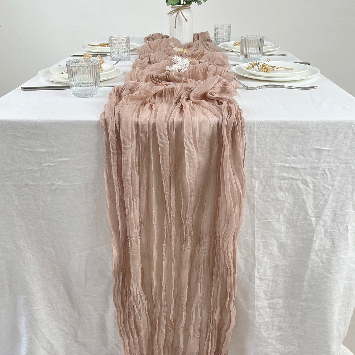 tableau decoratif chemin table rose plisse fleur seche halloween noel valentin mariage anniversaire festive