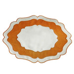 set table vert rustique motifs concentriques bords ondulés infroissable respectueux environnement