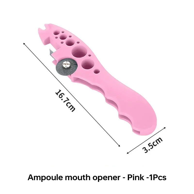 outil débouchage bouteilles bleu rose blanc texture caoutchouc perforations ergonomique vis interchangeable