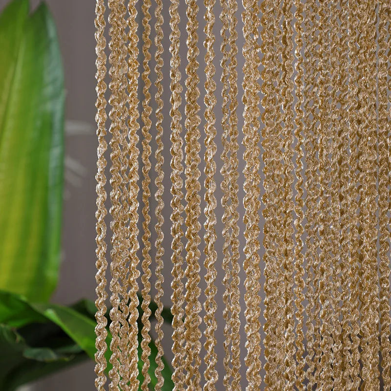 rideau polyester marron rayures ondulées moderne opacité 1x2m decoration interieur separation pièces mariage