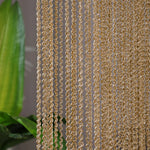rideau polyester marron rayures ondulées moderne opacité 1x2m decoration interieur separation pièces mariage