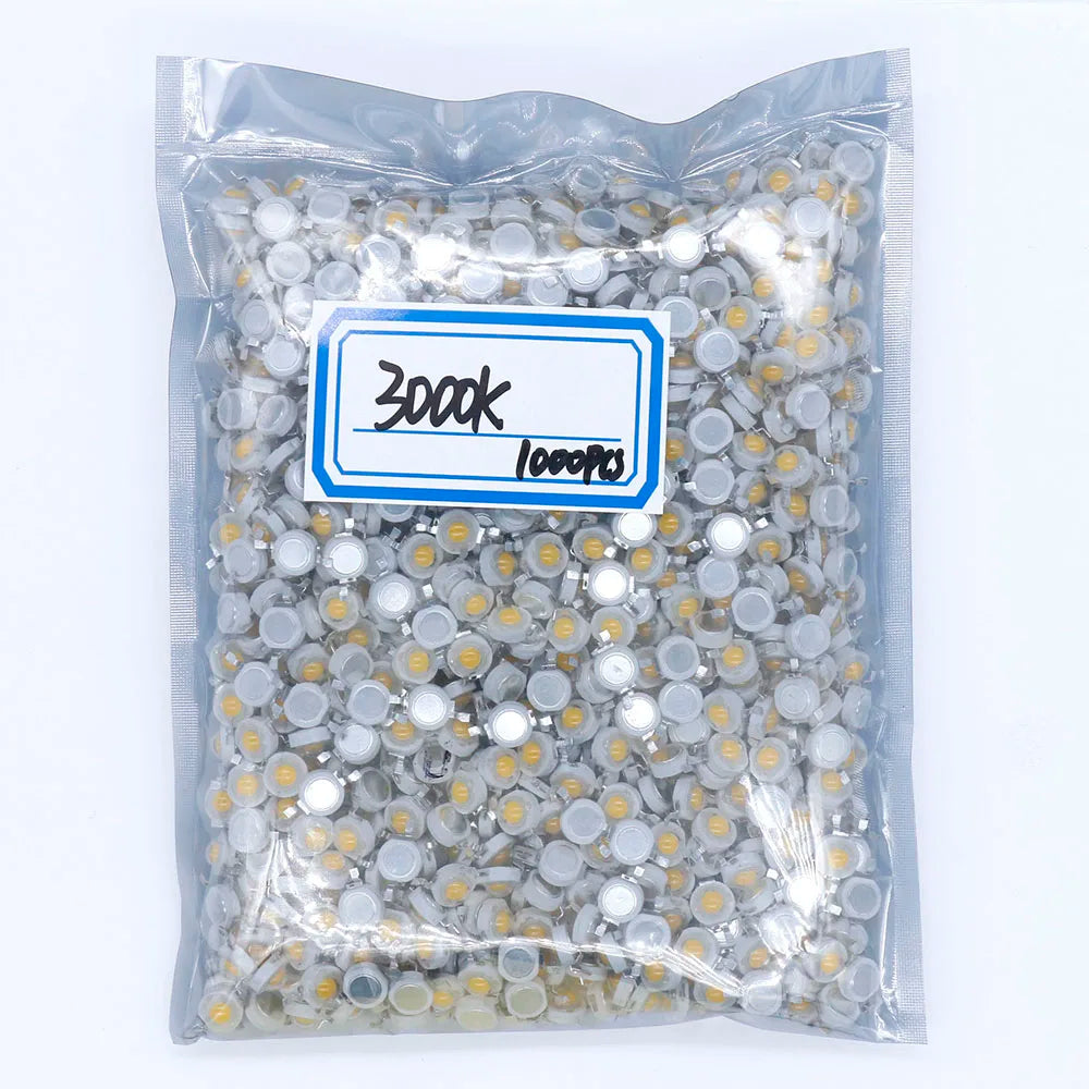 diodes led 1w 3w blanc chaud froid jaune vert bleu puce smd 3.2v 3.6v