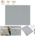 voile soleil gris clair poly coton enduit pu résistante l'eau moderne 2x2m 2x3m 3x3m