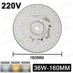 source lumineuse led 12w 24w 36w couleurs blanc moderne rond autoinstallation