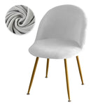 housse chaise velours unie moderne beige verte mariage banquet accueil fixe pieds métalliques dorés