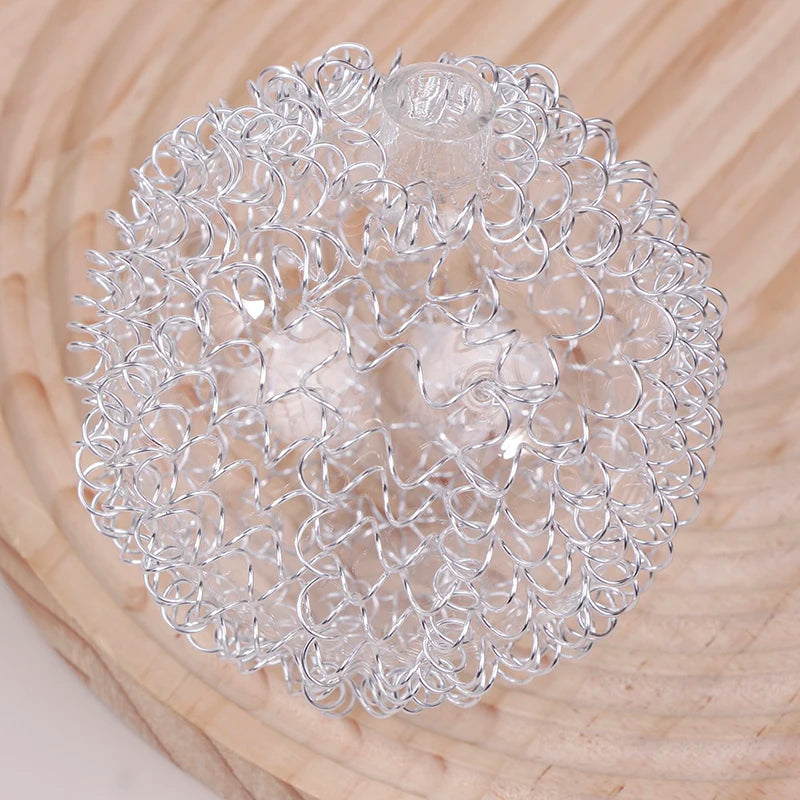 Abat jour Fil Aluminium Verre Boule Ouvrante Plafonnier Remplacement Éclairage Bureau Moderne Industriel