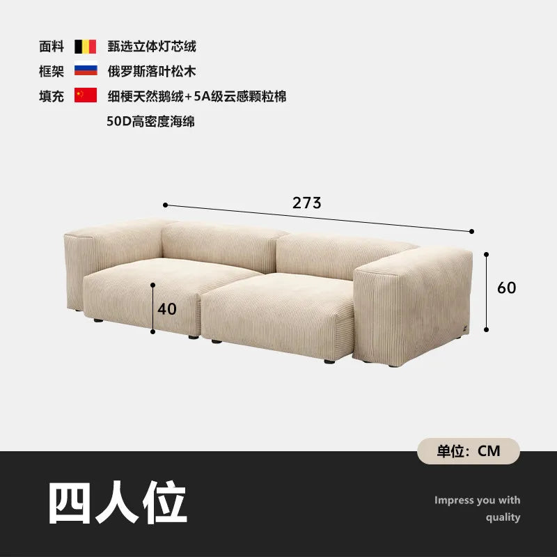 canapé modulable moderne beige clair rayures horizontales convertible cause cœur lit salon
