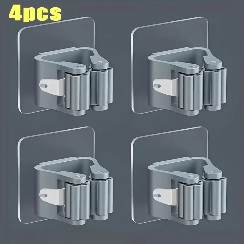 clips balai gris moderne adhésifs réutilisables respectueux environnement/hooks outils ménagers kitchen bathroom accessories
