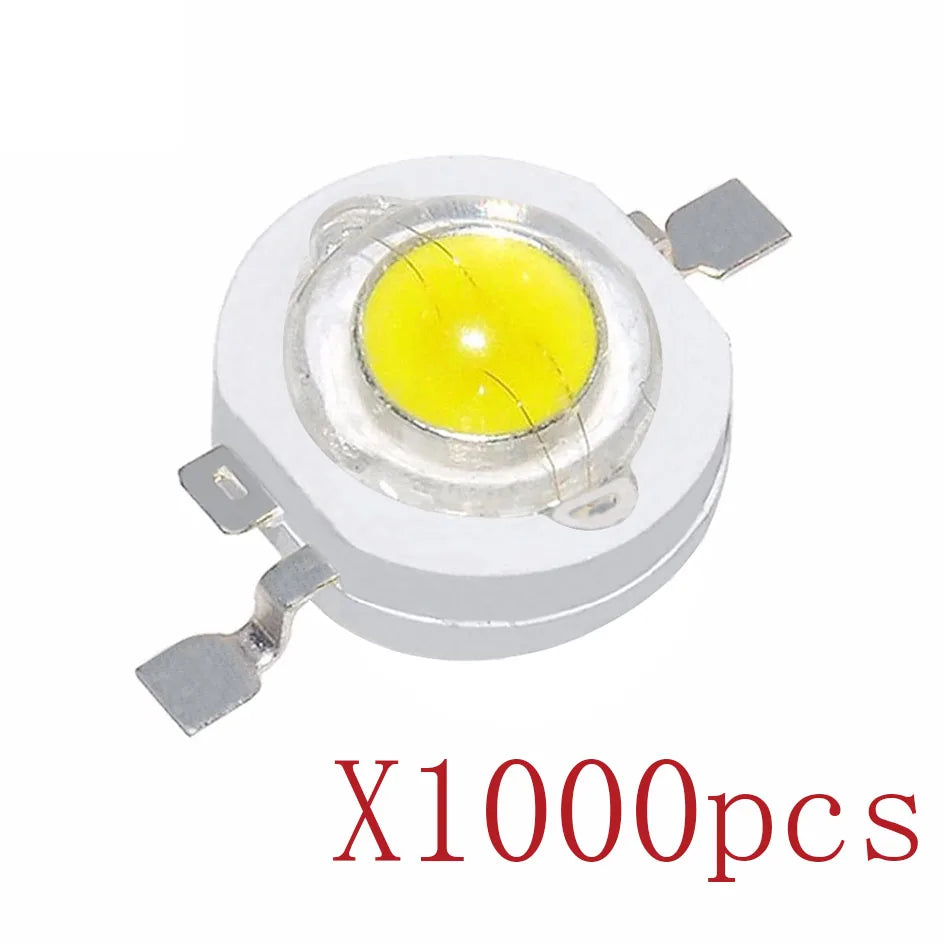 diodes led 1w 3w blanc chaud froid jaune vert bleu puce smd 3.2v 3.6v