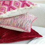 housse coussin boho chic motif floral géométrique coton polyester 45x45cm 30x50cm decoration canapé voiture