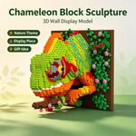 décoration murale 3d chameau blocs construction sculpteur animal vert orange rouge gris rose brunes