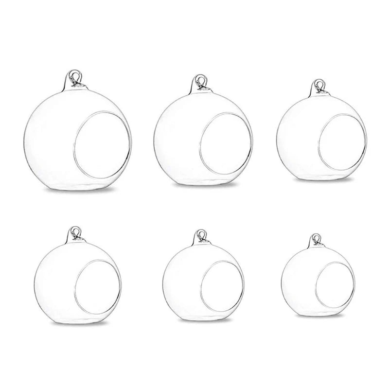 boule verre transparent moderne plante succulente gravier cordelette décoration intérieure minimaliste vase table