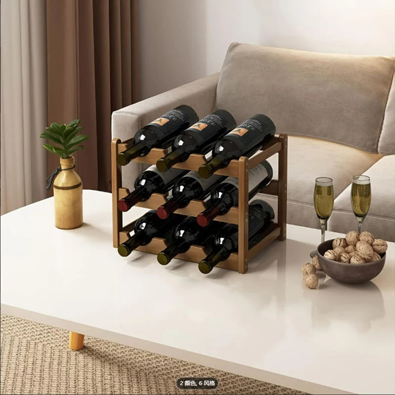 support bouteilles bois naturel texture moderne vis fixation