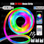 ruban led néon multicolore 5v usb bluetooth télécommande application synchronisation musicale clips moderne