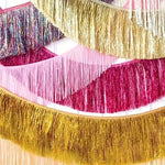 guirlande paillettes rose doré rouge festive 30cm 200cm opaques décoration fête