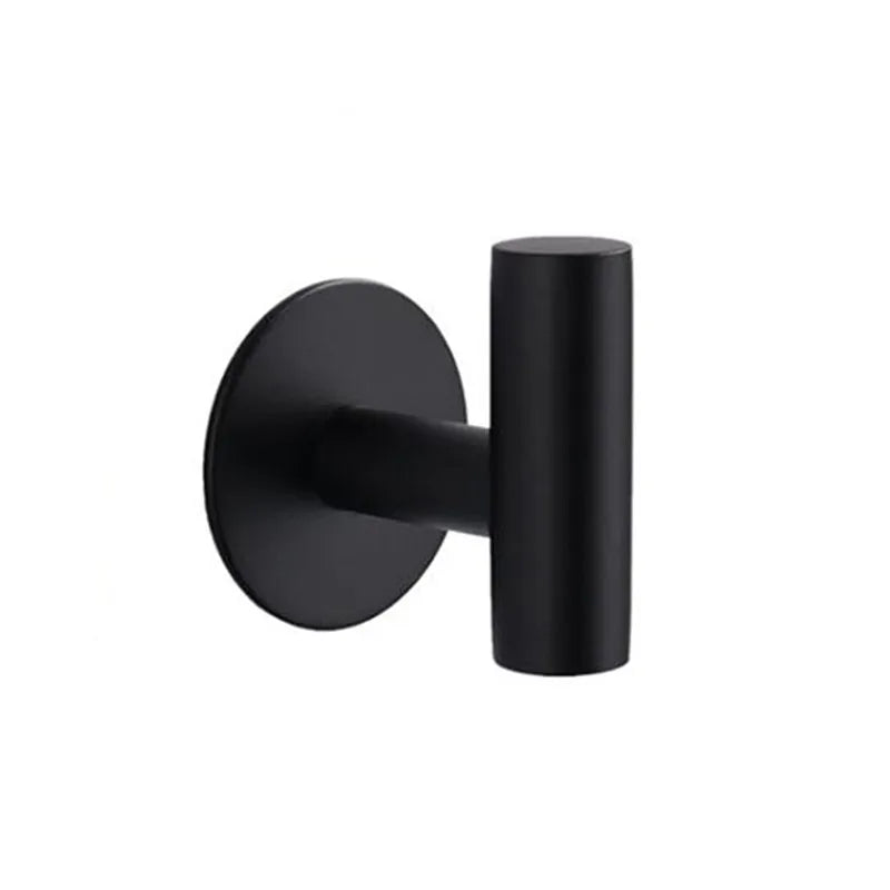 porte serviettes moderne acier inoxydable argenté noir lisse brillant autoinstallation minimaliste
