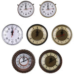 horloges murales classiques quartz blanc doré bronze números romains cadran lignes noires decoration florale