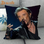 coussin carré moderne homme cheveux blond opacité noir bracelet cuir décoration chambre ornementalité universel