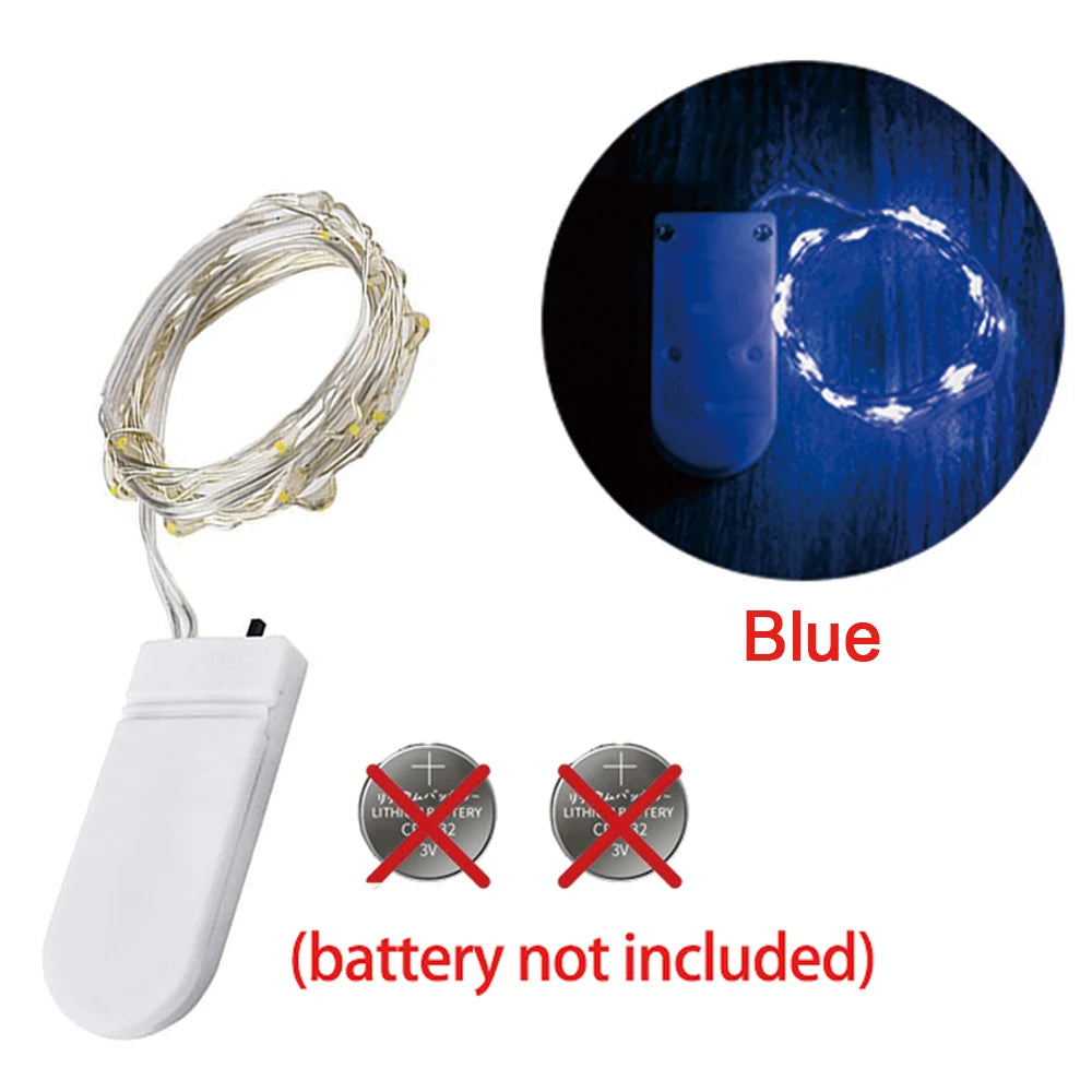 guirlande lumineuse led fil cuivre décoration fête mariage noël lampe nuit intérieur extérieur blanc
